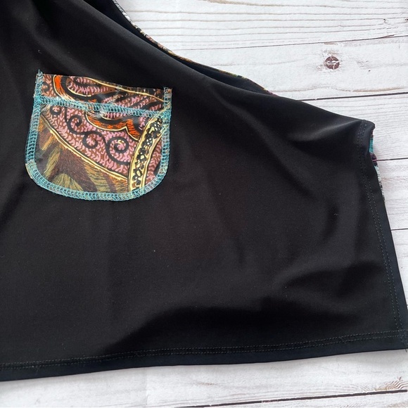 Frank Lyman Handkerchief Hem Multicolored Top Short Sleeve Top size 12 - Picture 12 of 16